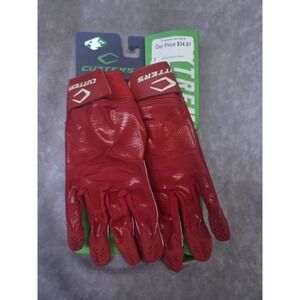 Cutters Game Day Receiver Gloves‎  Adult Size Small Football  NWT  Red  🏈